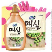 참그린매실500용기 매실300리필 고무장갑32cm 3종