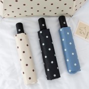 로페리아 심플 도트 디자인 3단자동 자외선 차단우산(0215644)