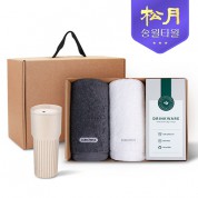 송월타올 리빙 기프트세트 22 40수 포인트 타올200g 1P + 커피텀블러709ml 1P