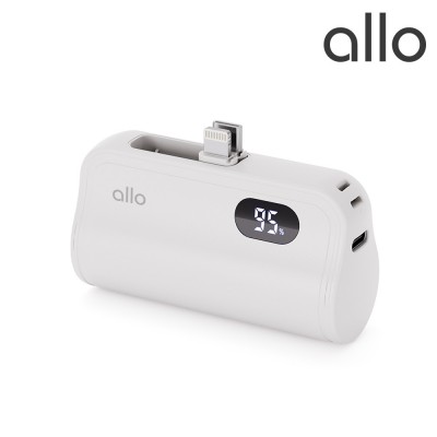 [알로코리아] 초미니 라이트닝/C타입 2in1 고속보조배터리 allo502DPD [5000mAh]