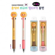 [카카오프렌즈] 춘식이 피규어 멀티 4색 볼펜 (3색볼펜+형광볼펜)